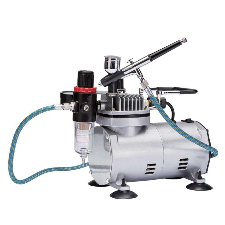 မြင့်မားသော PSI Air Compressor Corded Airbrush Kit